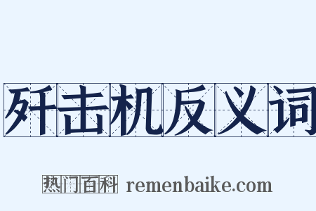 歼击机反义词是什么意思的图片